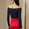 Námořnické dámské svetry Ralph Lauren Mulberry Silk Off-the-Shoulder Námořnické dámské svetry Ralph Lauren Mulberry Silk Off-the-Shoulder