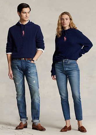 Námořnické dámské svetry Ralph Lauren Pink Pony Cable Kašmírové svetry s kapucí Námořnické dámské svetry Ralph Lauren Pink Pony Cable Kašmírové svetry s kapucí