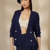 Námořnické dámské svetry Ralph Lauren s dvouřadým kardiganem Námořnické dámské svetry Ralph Lauren s dvouřadým kardiganem