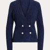 Námořnické dámské svetry Ralph Lauren s dvouřadým kardiganem Námořnické dámské svetry Ralph Lauren s dvouřadým kardiganem
