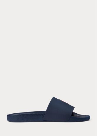 Námořnické / červené pánské pantofle Ralph Lauren Signature Pony Námořnické / červené pánské pantofle Ralph Lauren Signature Pony