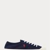 Námořnické / červené pánské tenisky Ralph Lauren Essence 100 Canvas Cap-Toe