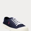 Námořnické / červené pánské tenisky Ralph Lauren Essence 100 Canvas Cap-Toe