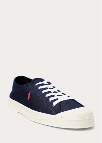 Námořnické / červené pánské tenisky Ralph Lauren Essence 100 Canvas Cap-Toe Námořnické / červené pánské tenisky Ralph Lauren Essence 100 Canvas Cap-Toe