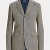 Námořnické / krémové dámské Hacking blejzry Ralph Lauren Linen-Blend s rybí kostí Námořnické / krémové dámské Hacking blejzry Ralph Lauren Linen-Blend s rybí kostí