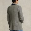 Námořnické / krémové dámské Hacking blejzry Ralph Lauren Linen-Blend s rybí kostí Námořnické / krémové dámské Hacking blejzry Ralph Lauren Linen-Blend s rybí kostí