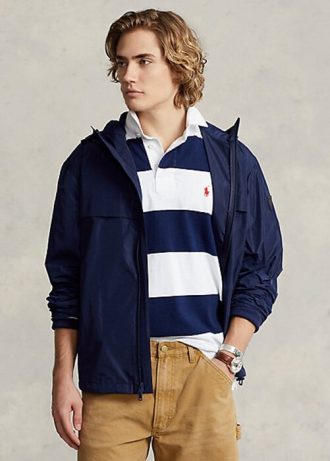 Námořnické pánské bundy s kapucí Ralph Lauren odpuzující vodu Námořnické pánské bundy s kapucí Ralph Lauren odpuzující vodu
