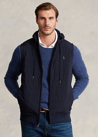 Námořnická pánská hybridní vesta s kapucí Ralph Lauren