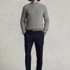 Námořnické pánské kalhoty Slim Fit vlněné keprové kalhoty Ralph Lauren