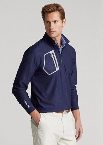 Námořnická pánská mikina Ralph Lauren GolfClassic Fit Camo Jacquard Pullover