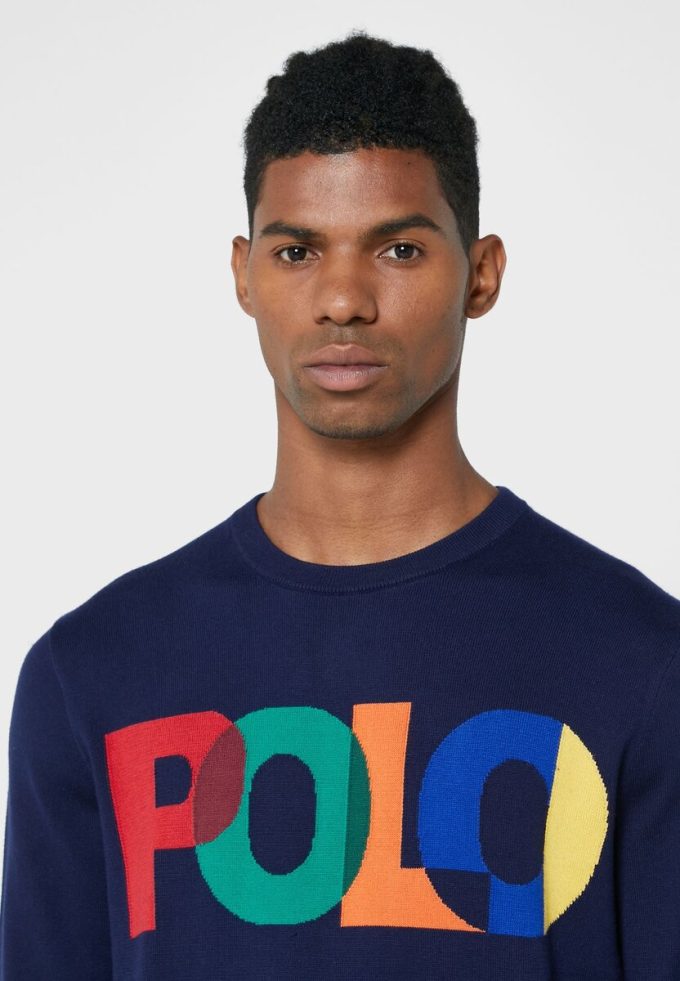 Námořnická pánská mikina s logem Ralph Lauren Námořnická pánská mikina s logem Ralph Lauren