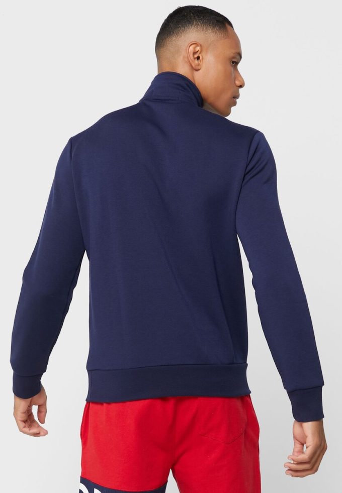 Námořnická pánská mikina s polovičním zipem Ralph Lauren Logo Námořnická pánská mikina s polovičním zipem Ralph Lauren Logo