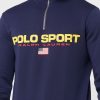Námořnická pánská mikina s polovičním zipem Ralph Lauren Logo Námořnická pánská mikina s polovičním zipem Ralph Lauren Logo