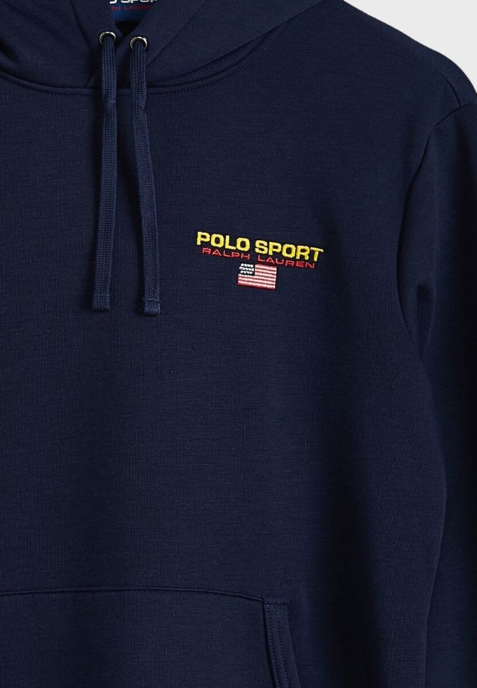 Námořnická pánská mikina s rukávem Ralph Lauren Logo Námořnická pánská mikina s rukávem Ralph Lauren Logo