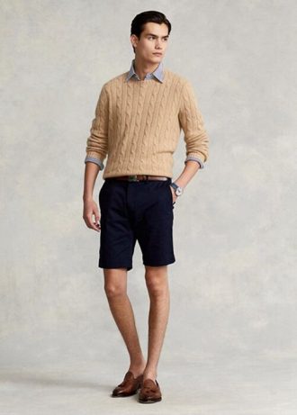 Námořnické pánské šortky Ralph Lauren Stretch Slim Fit Chino Námořnické pánské šortky Ralph Lauren Stretch Slim Fit Chino