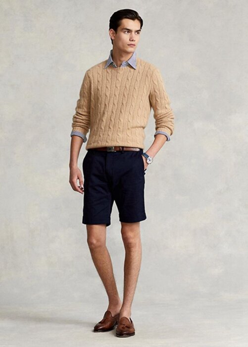 Námořnické pánské šortky Ralph Lauren Stretch Slim Fit Chino Námořnické pánské šortky Ralph Lauren Stretch Slim Fit Chino