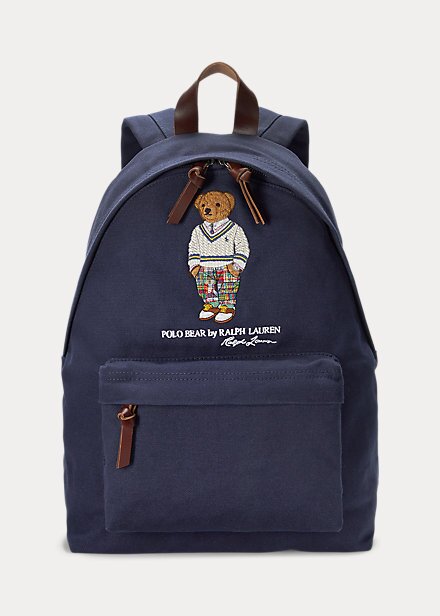 Námořnické pánské plátěné batohy Ralph Lauren Polo Bear Námořnické pánské plátěné batohy Ralph Lauren Polo Bear