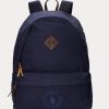 Námořnické pánské plátěné batohy Ralph Lauren s vyšívaným logem Námořnické pánské plátěné batohy Ralph Lauren s vyšívaným logem