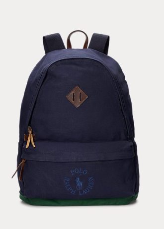 Námořnické pánské plátěné batohy Ralph Lauren s vyšívaným logem