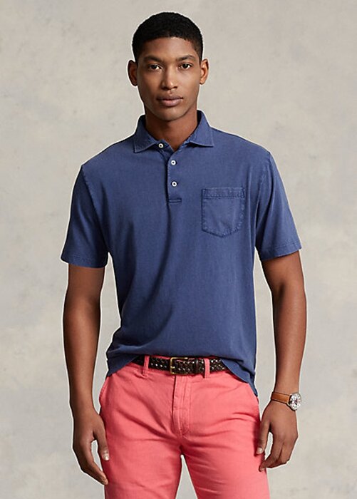 Námořnické pánské polokošile Ralph Lauren Classic Fit Bavlna-Lan Námořnické pánské polokošile Ralph Lauren Classic Fit Bavlna-Lan