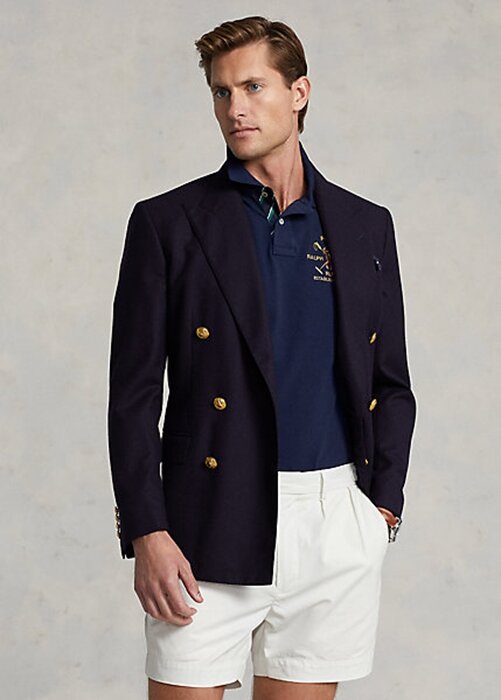 Námořnické pánské polokošile Ralph Lauren Classic Fit Crest Mesh Námořnické pánské polokošile Ralph Lauren Classic Fit Crest Mesh