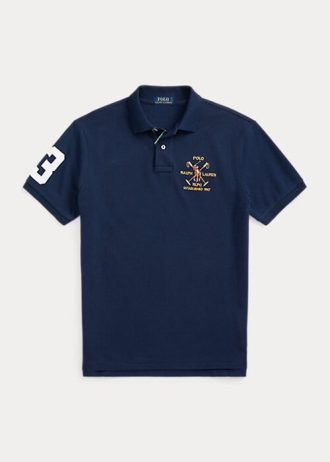 Námořnické pánské polokošile Ralph Lauren Classic Fit Crest Mesh Námořnické pánské polokošile Ralph Lauren Classic Fit Crest Mesh