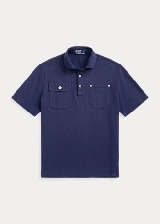 Námořnické pánské polokošile Ralph Lauren Classic Fit Mesh Pocket Pocket Námořnické pánské polokošile Ralph Lauren Classic Fit Mesh Pocket Pocket