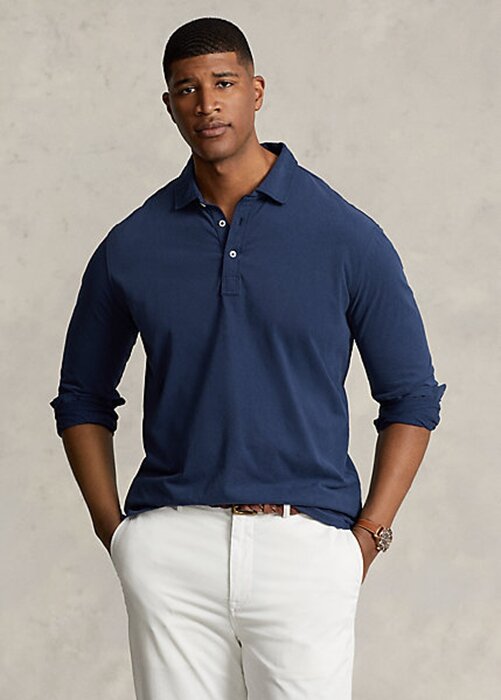 Námořnická pánská polokošile Ralph Lauren Jersey Jersey Námořnická pánská polokošile Ralph Lauren Jersey Jersey