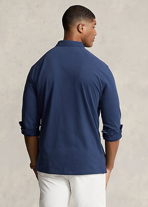 Námořnická pánská polokošile Ralph Lauren Jersey Jersey Námořnická pánská polokošile Ralph Lauren Jersey Jersey
