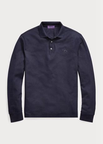 Námořnické pánské polokošile Slim Fit Pique Ralph Lauren Custom Námořnické pánské polokošile Slim Fit Pique Ralph Lauren Custom