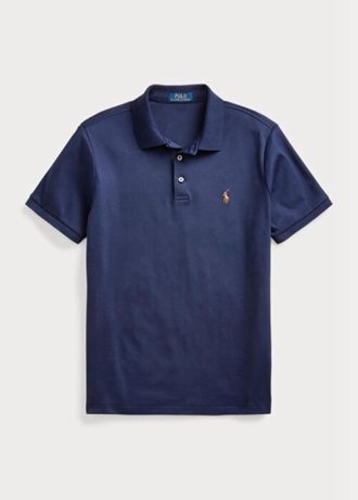 Námořnické pánské polokošile z měkké bavlny Ralph Lauren Custom Slim Fit Námořnické pánské polokošile z měkké bavlny Ralph Lauren Custom Slim Fit
