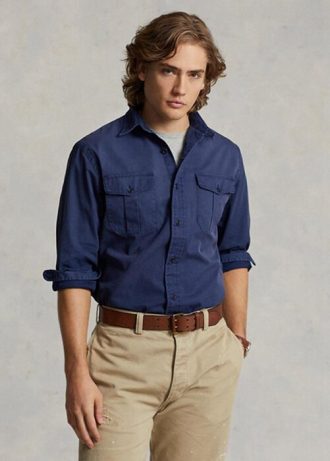 Námořnická pánská pracovní košile Ralph Lauren Classic Fit Chino Námořnická pánská pracovní košile Ralph Lauren Classic Fit Chino