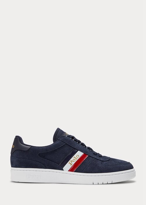 Námořnické pánské semišové nízké tenisky Ralph Lauren Court Námořnické pánské semišové nízké tenisky Ralph Lauren Court
