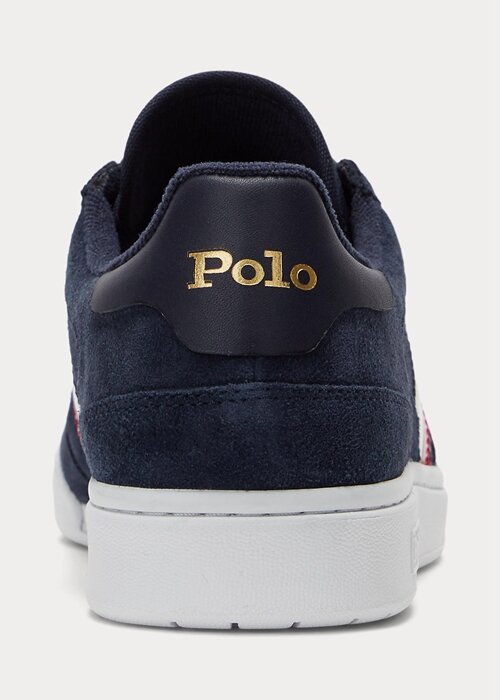 Námořnické pánské semišové nízké tenisky Ralph Lauren Court Námořnické pánské semišové nízké tenisky Ralph Lauren Court