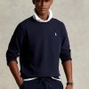 Námořnická pánská svetrová mikina Ralph Lauren s dvojitým úpletem Námořnická pánská svetrová mikina Ralph Lauren s dvojitým úpletem