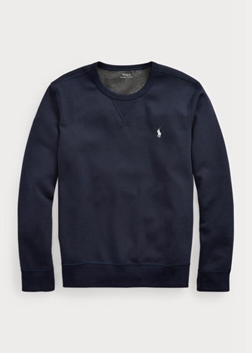 Námořnická pánská svetrová mikina Ralph Lauren s dvojitým úpletem Námořnická pánská svetrová mikina Ralph Lauren s dvojitým úpletem