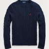 Námořnické pánské svetry Ralph Lauren Bavlněné svetry s kabelovým úpletem