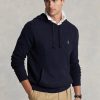 Námořnické pánské svetry Ralph Lauren s texturou z bavlny s kapucí Námořnické pánské svetry Ralph Lauren s texturou z bavlny s kapucí