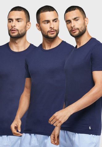 Námořnická pánská trička Ralph Lauren 3 Pack Assorted Crew Neck