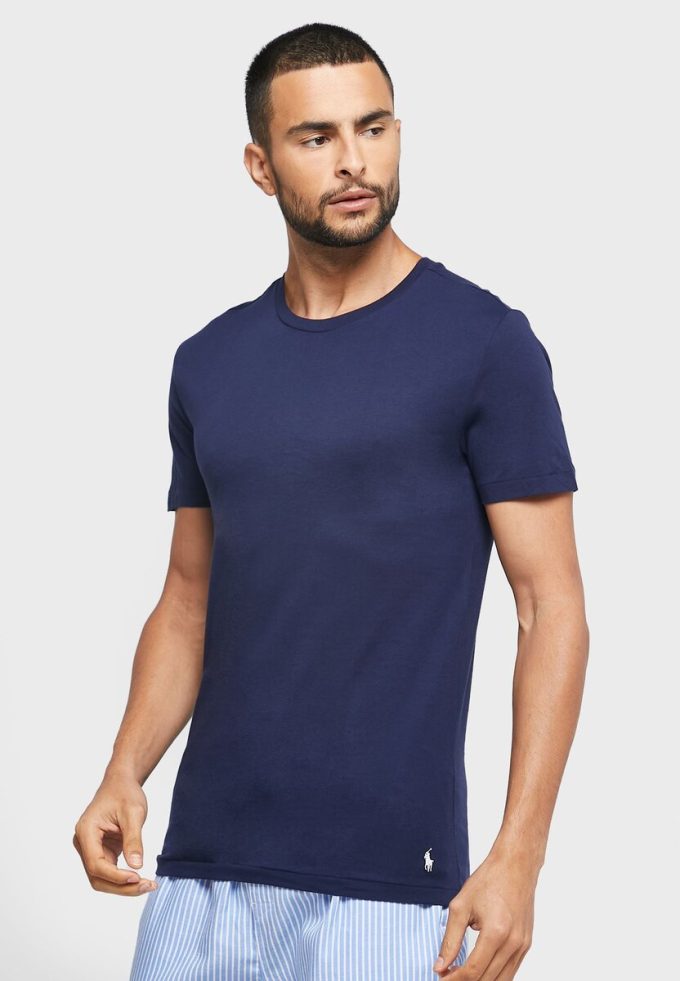 Námořnická pánská trička Ralph Lauren 3 Pack Assorted Crew Neck