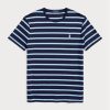 Námořnická pánská trička Ralph Lauren Custom Slim pruhovaná měkká bavlna