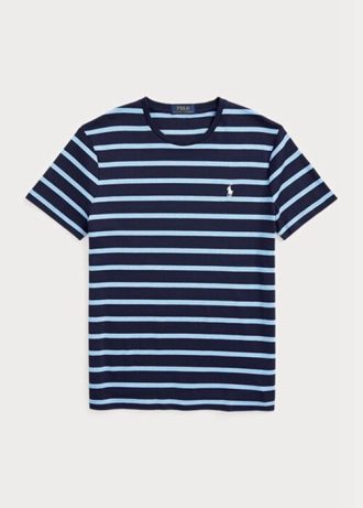 Námořnická pánská trička Ralph Lauren Custom Slim pruhovaná měkká bavlna