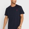 Námořnická pánská trička Ralph Lauren s vyšívaným logem s výstřihem
