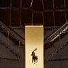 Čokoládová dámská kabelka Ralph Lauren Polo ID Croc-embosovaná obálka s řetízkem