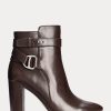 Čokoládové dámské kožené boty Ralph Lauren Madelyn Čokoládové dámské kožené boty Ralph Lauren Madelyn