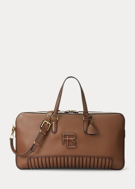 Čokoládové pánské prošívané pytle z teletiny Ralph Lauren Čokoládové pánské prošívané pytle z teletiny Ralph Lauren