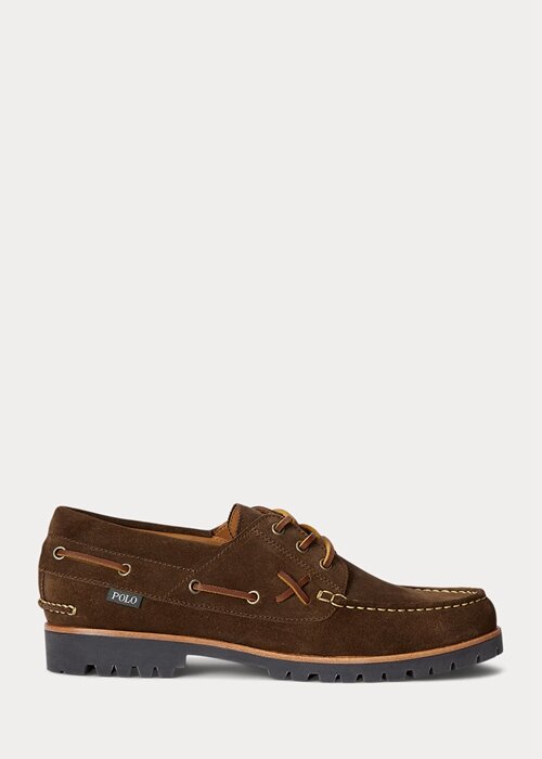 Čokoládové pánské semišové mokasíny Ralph Lauren Ranger Čokoládové pánské semišové mokasíny Ralph Lauren Ranger