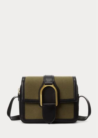 Olive Dámské kabelky Ralph Lauren Canvas Welington Crossbody