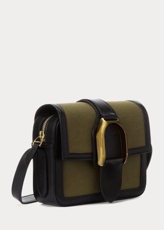 Olive Dámské kabelky Ralph Lauren Canvas Welington Crossbody