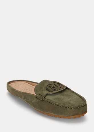 Olive Dámské ploché boty Ralph Lauren Brynn Suede Driver Olive Dámské ploché boty Ralph Lauren Brynn Suede Driver